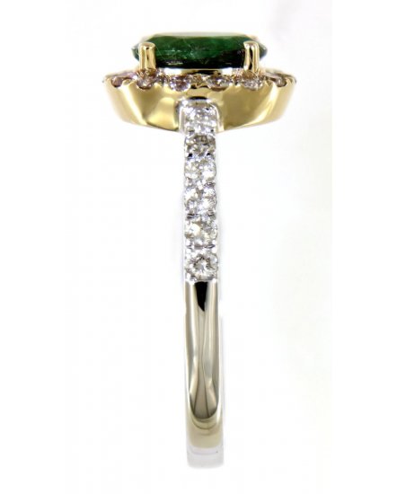 OVAL EMERALD DIAMOND RING (TR4719)
