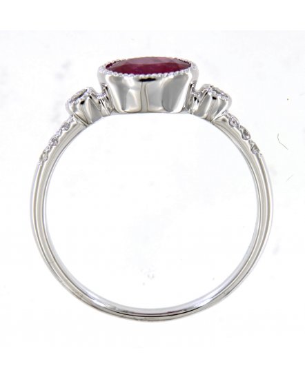 OVAL RUBY DIAMOND RING (TR4744)