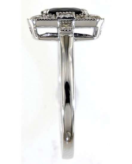 OVAL SAPPHIRE DIAMOND RING (TR4763)