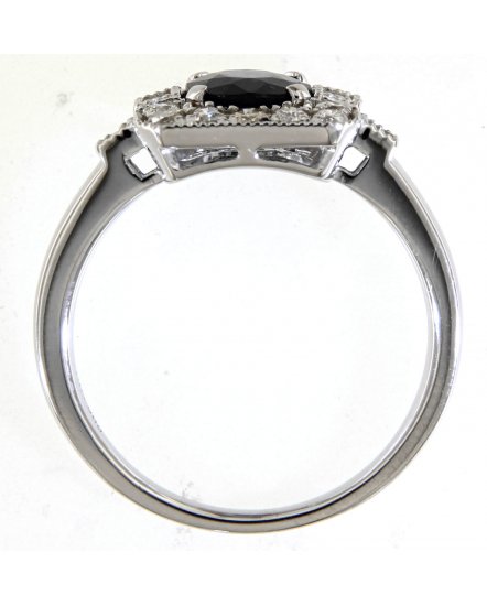 OVAL SAPPHIRE DIAMOND RING (TR4763)