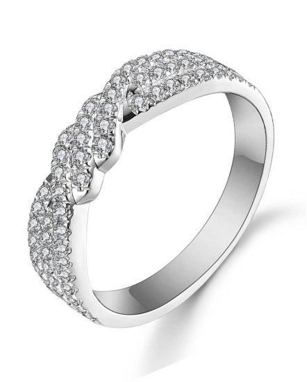 CRISS CROSS STYLE DIAMOND BAND (TR4782)