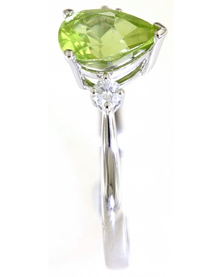 PEAR PERIDOT DIAMOND RING (TR4787)