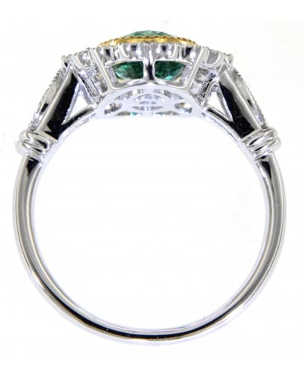 OVAL EMERALD DIAMOND RING (TR4824)
