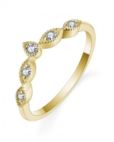 LEAF STYLE CURVED DIAMOND BAND (TR4845)