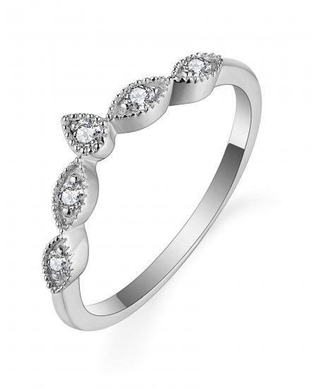 LEAF STYLE CURVED DIAMOND BAND (TR4845)