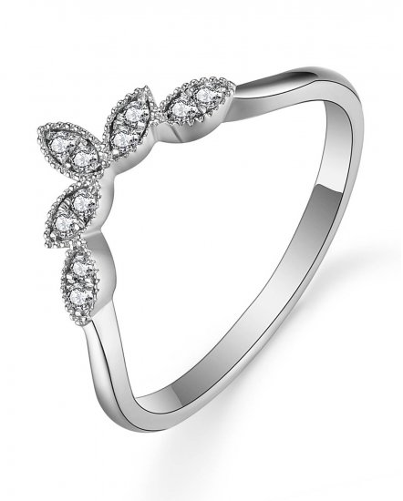 LEAF STYLE CURVED DIAMOND BAND (TR4864)