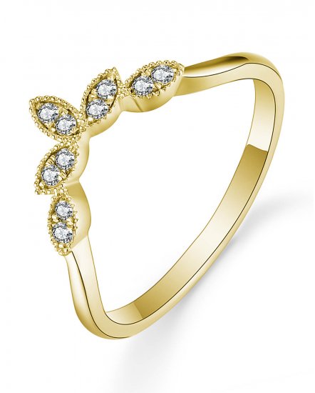 LEAF STYLE CURVED DIAMOND BAND (TR4864)
