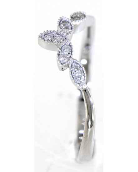 LEAF STYLE CURVED DIAMOND BAND (TR4864)