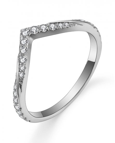 CURVED V SHAPE DIAMOND BAND (TR4894)