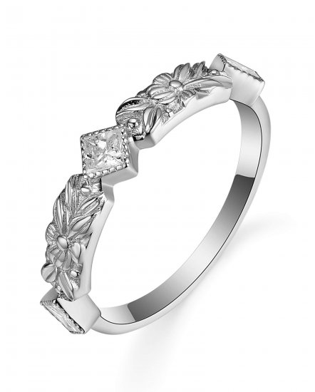 PRINCESS CUT DIAMOND BAND (TR4903)