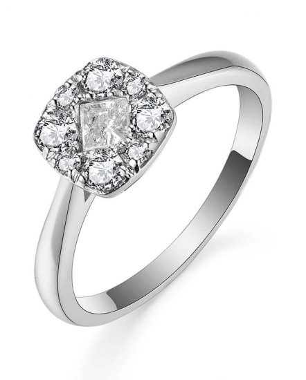 PRINCESS CUT DIAMOND RING (TR4910)