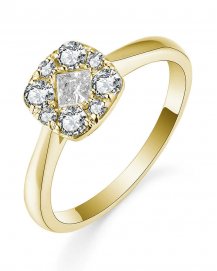 PRINCESS CUT DIAMOND RING (TR4910)