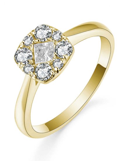 PRINCESS CUT DIAMOND RING (TR4910)