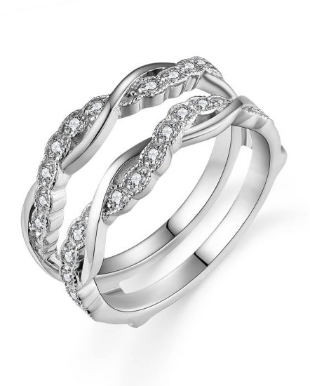CRISS CROSS STYLE ENHANCER DIAMOND RING (TR4919)