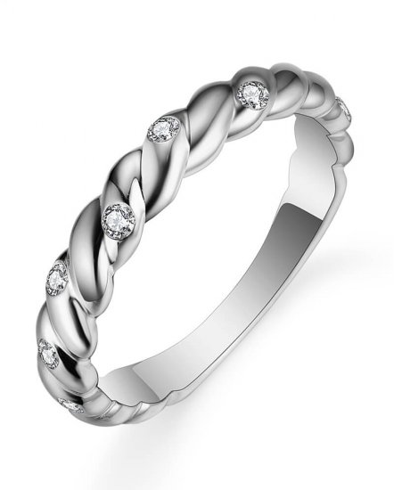 CRISS CROSS STYLE DIAMOND BAND (TR4945)