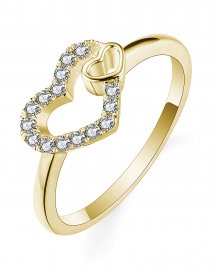 HEART SHAPE INTER LINKED DIAMOND RING (TR4958)