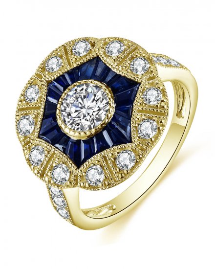 SAPPHIRE DIAMOND RING (TR4974)