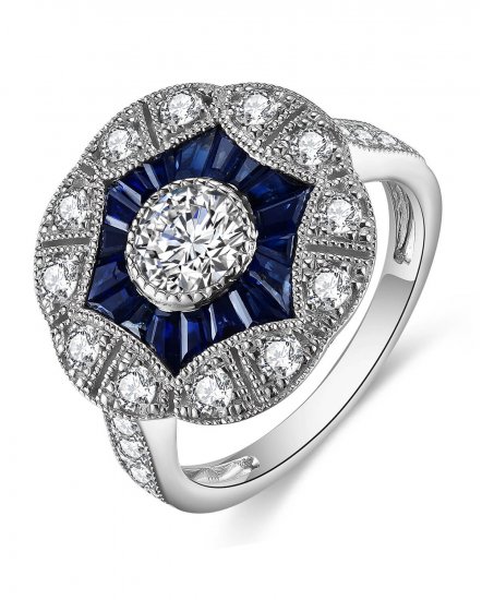 SAPPHIRE DIAMOND RING (TR4974)
