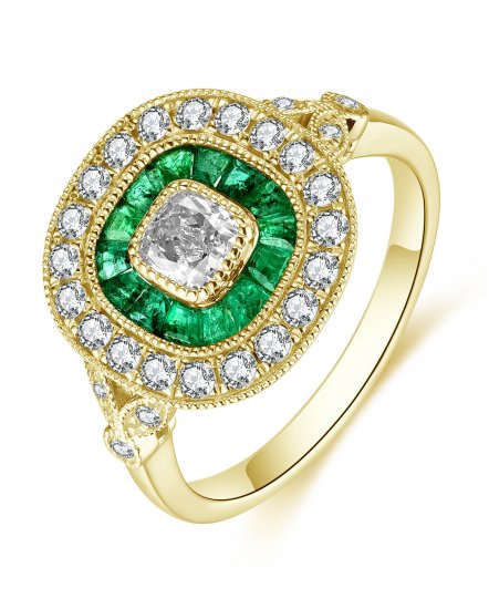 EMERALD DIAMOND RING (TR4976)