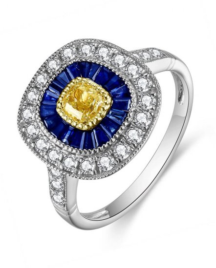 SAPPHIRE DIAMOND RING (TR4977)