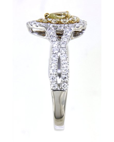 MULTI TONE PEAR DIAMOND ENGAGEMENT RING (TR4980)