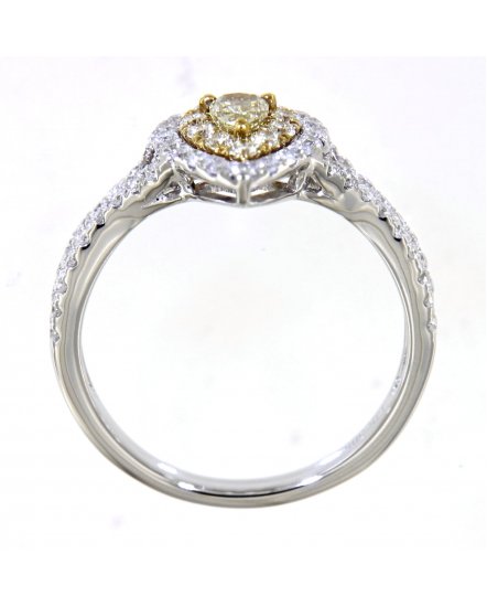 MULTI TONE PEAR DIAMOND ENGAGEMENT RING (TR4980)