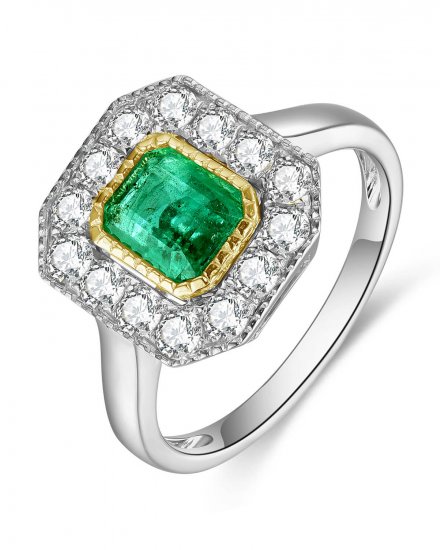 EMERALD CUT DIAMOND RING (TR4984)