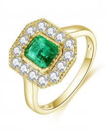 EMERALD CUT DIAMOND RING (TR4984)