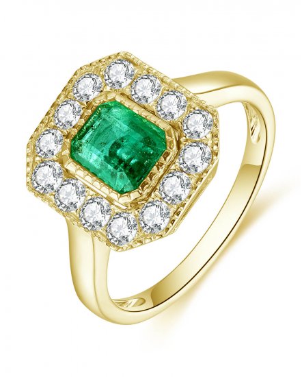 EMERALD CUT DIAMOND RING (TR4984)
