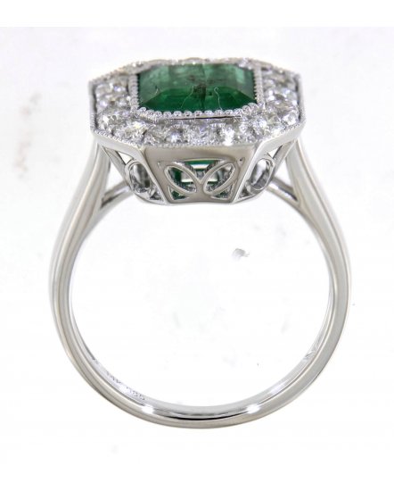 EMERALD CUT DIAMOND RING (TR4984)