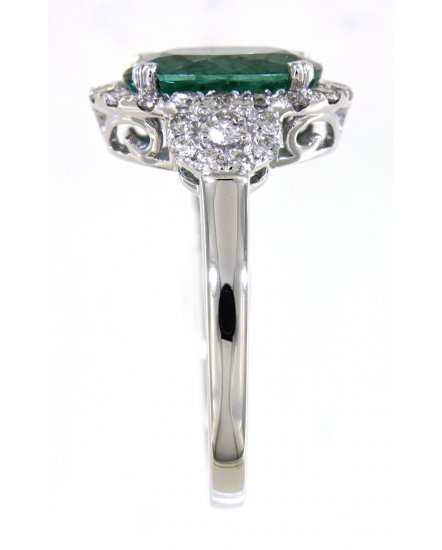 OVAL EMERALD DIAMOND RING (TR4987)