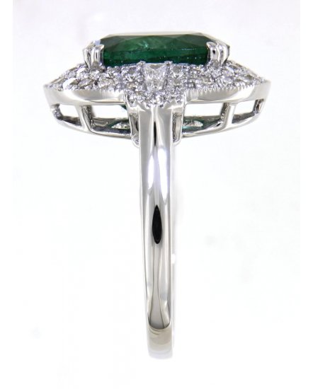 OVAL EMERALD DIAMOND RING (TR4988)