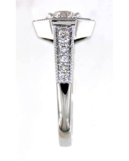 OCTAGON STYLE EMERALD DIAMOND RING (TR4997)