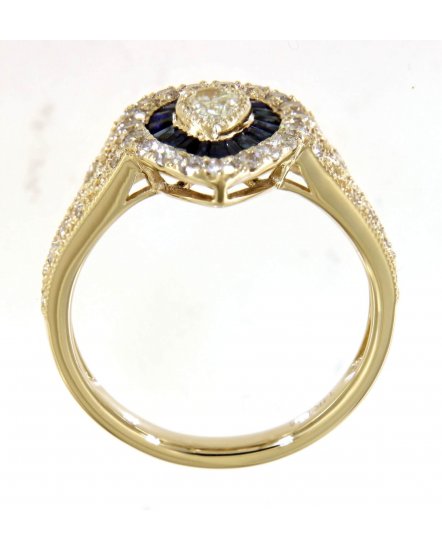 PEAR SAPPHIRE DIAMOND RING (TR5000)
