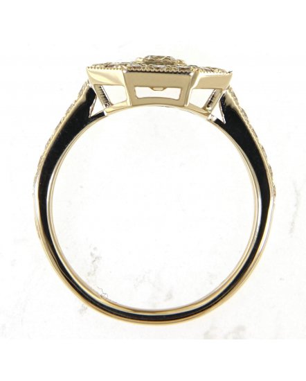 OCTAGON STYLE BAGUETTE EMERALD DIAMOND RING (TR5011)