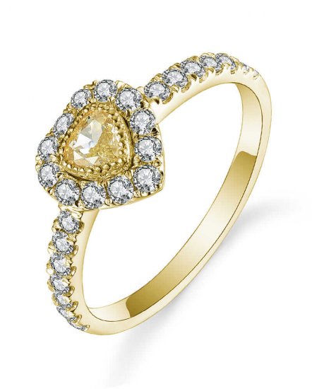 MULTI TONE HEART SHAPE DIAMOND ENGAGEMENT RING (TR5029)
