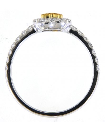 MULTI TONE HEART SHAPE DIAMOND ENGAGEMENT RING (TR5029)