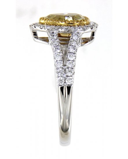 MULTI TONE PEAR DIAMOND ENGAGEMENT RING (TR5031)