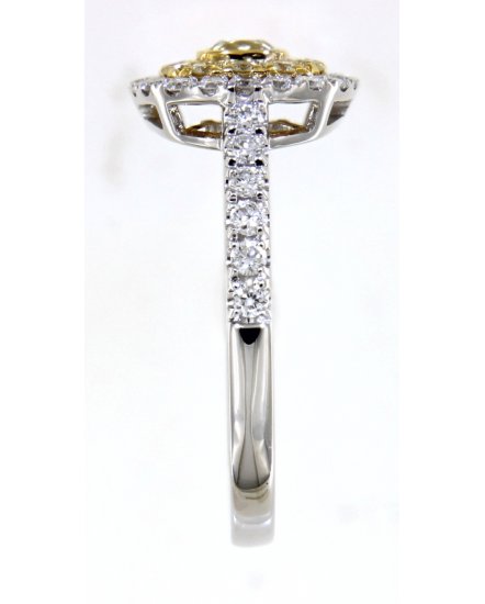 MULTI TONE CUSHION DIAMOND ENGAGEMENT RING (TR5032)