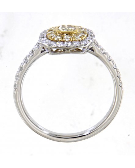 MULTI TONE CUSHION DIAMOND ENGAGEMENT RING (TR5032)