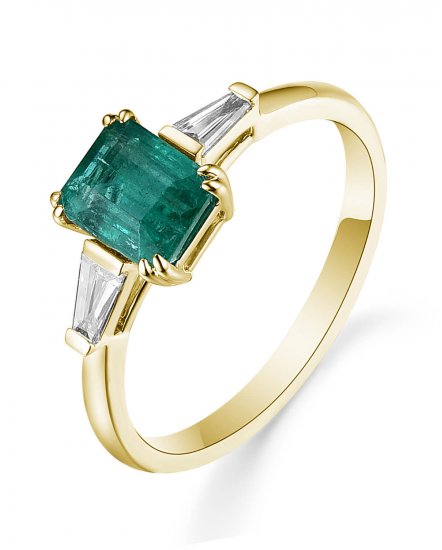 EMERALD CUT DIAMOND RING (TR5034)