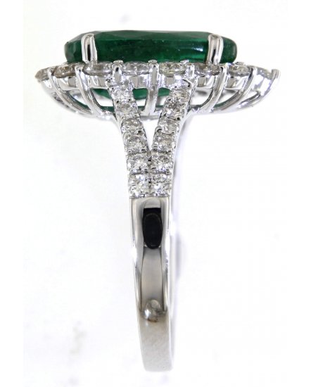 PEAR EMERALD DIAMOND RING (TR5040)