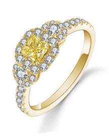 MULTI TONE RADIANT DIAMOND ENGAGEMENT RING (TR5043)