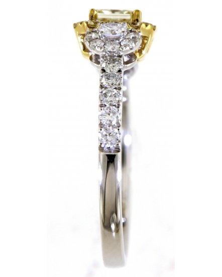 MULTI TONE RADIANT DIAMOND ENGAGEMENT RING (TR5043)
