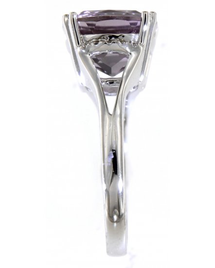 CUSHION AMETHYST DIAMOND RING (TR5044)