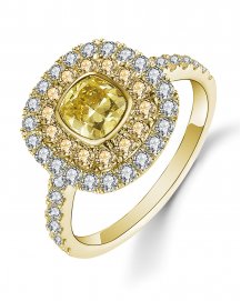 MULTI TONE CUSHION DIAMOND ENGAGEMENT RING (TR5050)