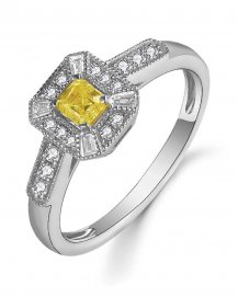 MULTI TONE RADIANT DIAMOND ENGAGEMENT RING (TR5051)