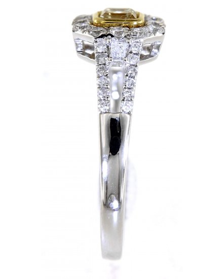 MULTI TONE RADIANT DIAMOND ENGAGEMENT RING (TR5057)