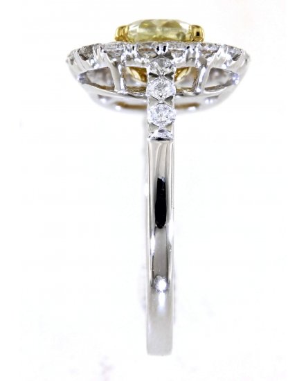 MULTI TONE CUSHION DIAMOND ENGAGEMENT RING (TR5062)