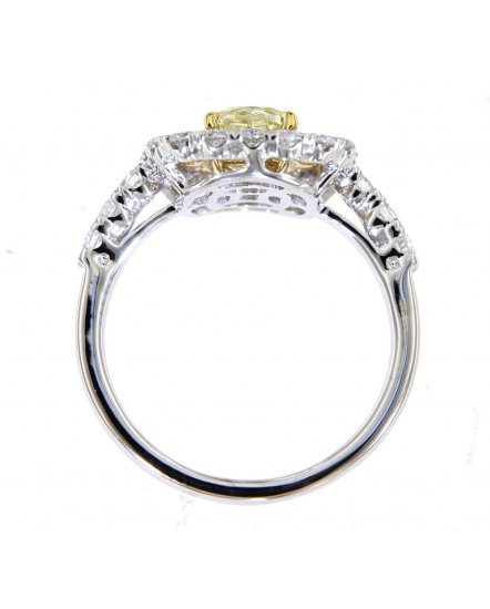 MULTI TONE CUSHION DIAMOND ENGAGEMENT RING (TR5062)